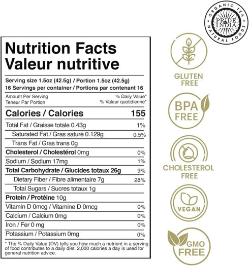 3 Pride Of India - Indian Split Black Gram Matpe Beans - Protein & Fiber Rich Urad Dal, Pound Jar