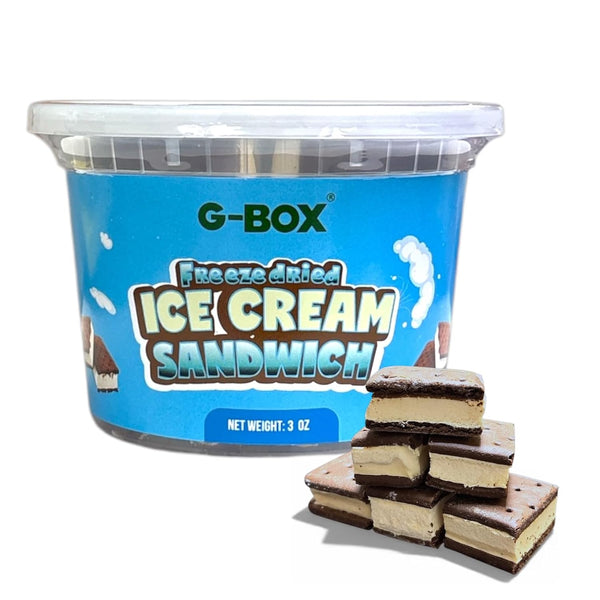 G-BOX Freeze Dried Ice Cream Sandwiches (Vanilla, 3 OZ) | Freeze Dried