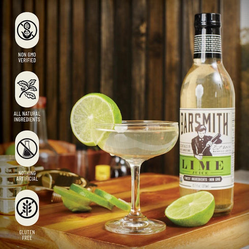 Gimlet, 12.7-oz. Pack 3 Barsmith Bar Essentials Sweetened Lime Juice, Mouth-Puckering Lime Flavor for the Perfect