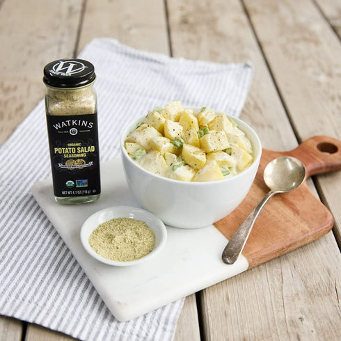 4.1 oz. 1-Pack Watkins Gourmet Organic Spice Jar, Potato Salad Seasoning, Non-GMO, Kosher, Bottle