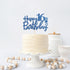 Royal Blue Glitter Happy 16th Birthday Cake Topper, Cheers to 16 Years Party Supplies, 16th Birthday Decorations