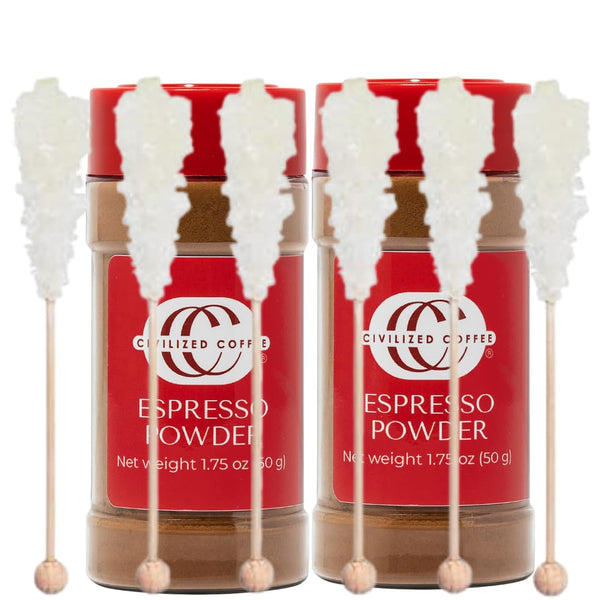 Individually Wrapped Sugar Sticks (25) and 2 Espresso Powders