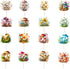 Sleyberoy Mushroom Cake Toppers - 48 Pcs Primitive Forest Theme Party Supplies