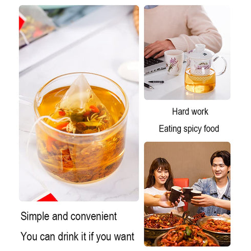 Generic Chrysanthemum Cassia Seeds Tea Bags (160g, 8gX20Bags), Honeysuckle, Floral Tea Combination
