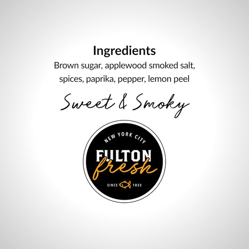 2.5 oz Fulton Fish Market Salmon Seasoning Sweet & Smoky Spice Blend for Grilled, Baked or Pan-Seared Fish, Custom