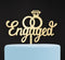 Engagement Cake Topper, Engagement Wedding Party Decorations, Gold