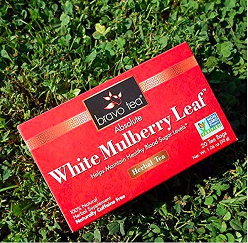 Bravo Tea Absolute White Mulberry Leaf Herbal Tea, Caffeine Free, 20 Tea Bags