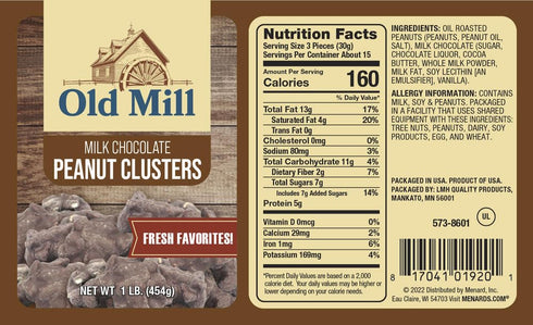 Generic 1 (16 oz), Milk Chocolate Peanut Clusters, Fresh Favorites Candy, Pound Roasted Peanuts with Chocolate Coating