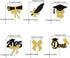 Morndew 24 PCS Graduation Done and Doctoral Cap Cupcake Toppers for Party Decorations