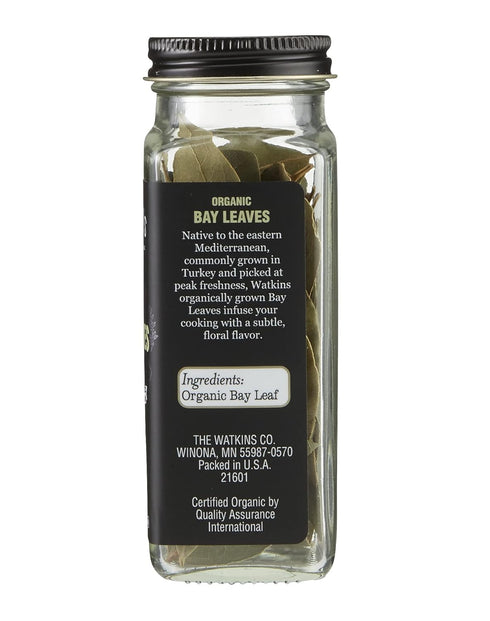 Watkins Gourmet Organic Spice Jar, Bay Leaves, 0.17 Ounce