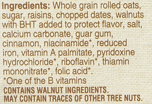 Quaker 1.3 8 Count (Pack 3) Instant Oatmeal Raisin, Date & Walnut, Ounce
