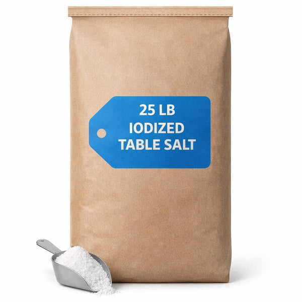 Triplenet Pricing Iodized Table Salt, 25 Pound Bulk Bag for Cooking, Baking, Seasoning