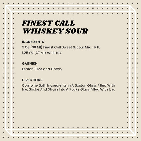 1 (128 Oz) Finest Call Premium Sweet & Sour Ready-to-Use Drink Mix, Gallon Bottle Fl