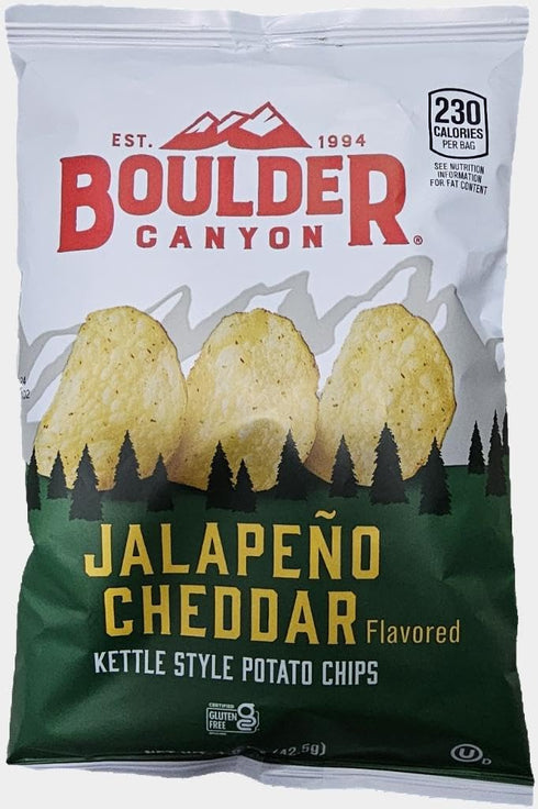 1.5 Pack 12 Boulder Canyon | Jalapeno Cheddar | Kettle Style Potato Chips| Ounce | of Bundled by SUPERDEALS