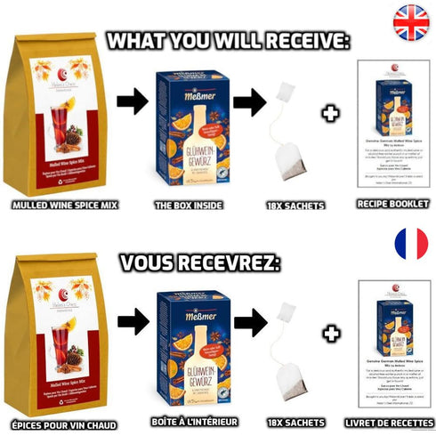 Helen's Own International 18 0.5Oz Genuine German Mulled Wine Spice Mulling Spices Mix Gluhwein - x Sachets - Gluehwein