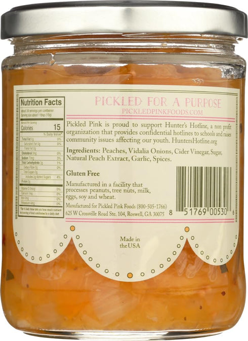Pickled Pink Foods 16 Oz , Relish Peach Vidala Onion, Fl