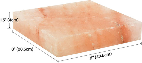 Onlyfire 8"x8"x1.5" Himalayan Salt Plate for Cooking, Grilling, Cutting, and Serving