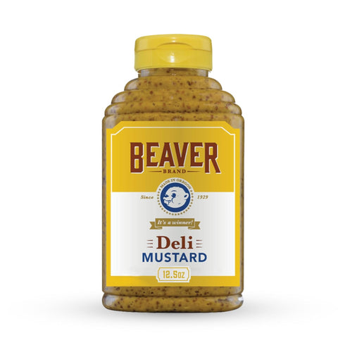 Beaver Zesty Deli Mustard, 12.5 oz squeeze bottle