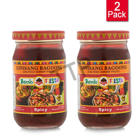 Barrio Fiesta 8.85oz (250g), 2 Pack Ginisang Bagoong Sauteed Shrimp Paste - Spicy