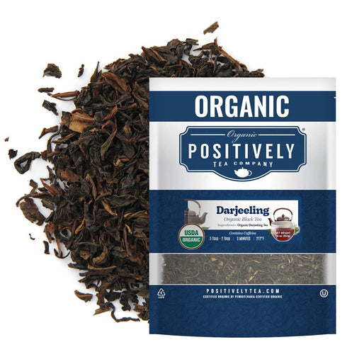 Organic Positively Tea Company, Darjeeling Black Tea, Loose Leaf, 16 Ounce