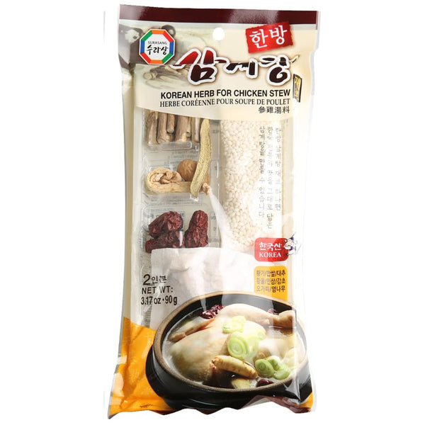 Surasang Samgyetang Korean Ginseng Chicken Soup Ingredients, Korean Soup Kit, Healthy Food
