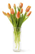 KaBloom - Bouquet of 10 Orange Tulips with Vase - Fresh Flowers