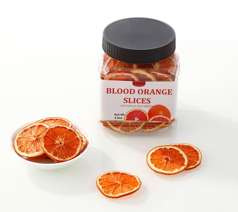 Slices,4.5Oz/128g,Dehydrated Premium Dried Blood Orange Blood Orange for Cocktails,NO Addtives & No Sugar Added.