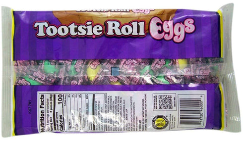 Individually Wrapped Tootsie Roll Candy Eggs, Easter Basket Stuffers, 7.5 Ounce (Single)