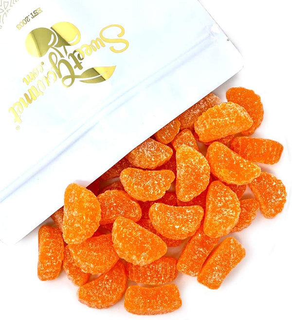 SweetGourmet Orange Fruit Slices, Sugar Coated Jelly Candy, 4-Pound Bulk Bag, Naturally