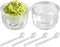 Toyosport 2 Pack Chilled Serving Bowls, Transparent Double Layer Plastic Ice Containers for