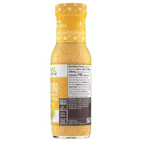 8 oz 3 Pack Primal Kitchen Honey Mustard Vinaigrette Dressing Sweet & Tangy Flavor Bottles, Versatile Salad Dressing