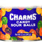 Charms Sour Balls, 12oz Resealable Can, The Hampton Candy Company