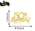 24Pcs Gold Glitter 50th Anniversary Cupcake Topper, Happy 50th Cheers to 50 Years Party Decoration Supplies