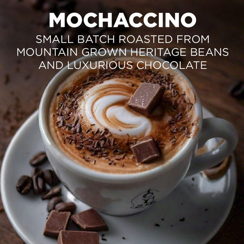 50ct Maud's Chocolate Mocha Cappuccino Coffee Pods, - Mochaccino Mocha Flavor - Made with Gourmet Arabica Coffee, Pods