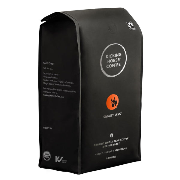 Kicking Horse Coffee, Smart Ass, Medium Roast, Whole Bean, 2.2 Pound -