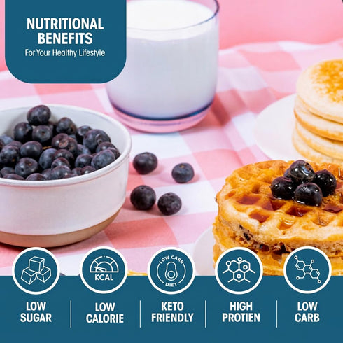 (7ct) Wonderslim Protein Pancake & Waffle Mix, Blueberry, Low Sugar & Low Calorie