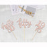 24 Pcs Rose Gold Glitter Cupcake Toppers for 50th Birthday Party Celebrations and Decorations