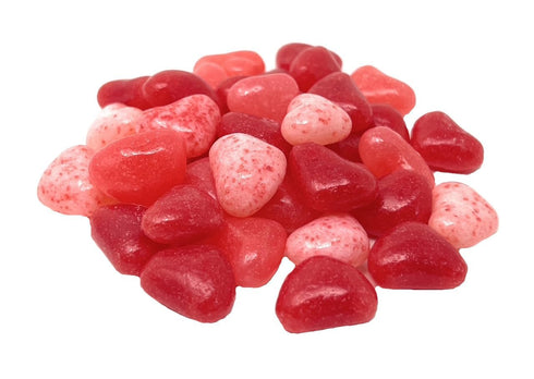 YANKEETRADERS Fruity Jelly Hearts, 3 Flavors: Strawberry, Cherry, Red Fruit, 60 Ounces