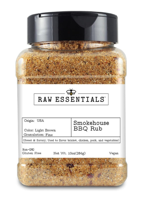 Raw Essentials Smokehouse BBQ Rub - Sweet and Savory Barbecue Seasoning for