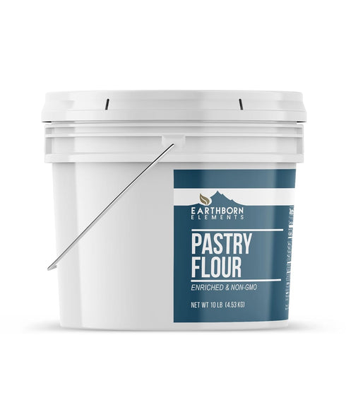 2 Earthborn Elements Pastry Flour, Gallon Bucket, Baking, Flaky Pastry