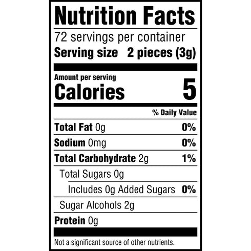ECLIPSE Peppermint Sugar-Free Chewing Gum, 8 Packs, 18-Count Each