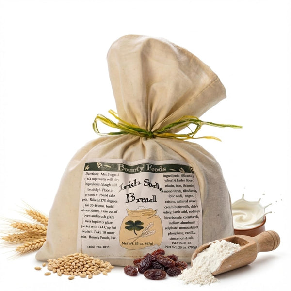 Bounty Foods Irish Soda Bread Mix 23 oz Handcrafted in Montana, Traditional Recipe, Rustic