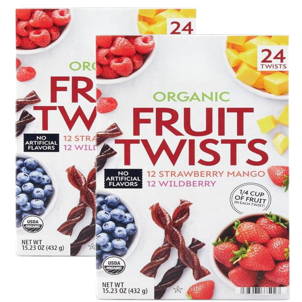 Generic Organic Fruit Twist, Variety Pack, 0.63 oz., 24 Count (2 Pack)