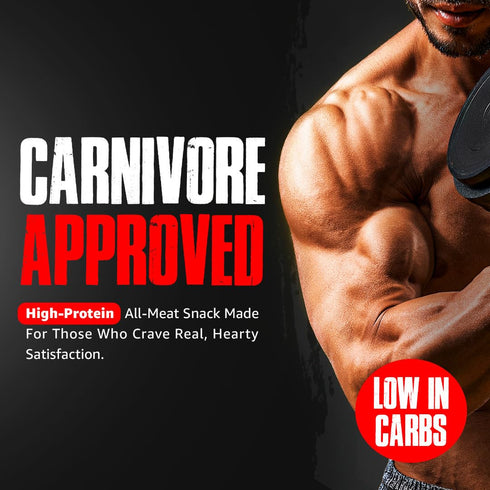 3-Ingredient 4 Pack Carnivore Electrolytes Beef Jerky - High Protein Premium Jerky Snacks - Keto-Friendly and Sugar