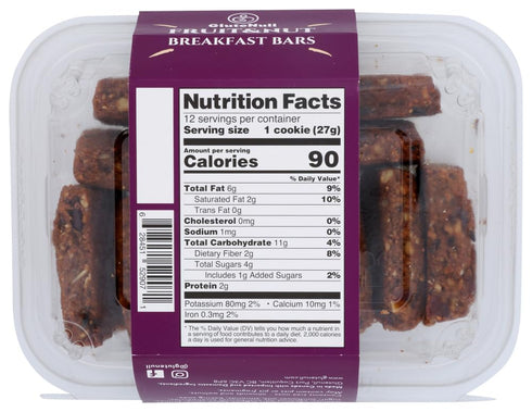 Low Sugar Vegan Fruit & Nut Breakfast Bar - Gluten Free Snack