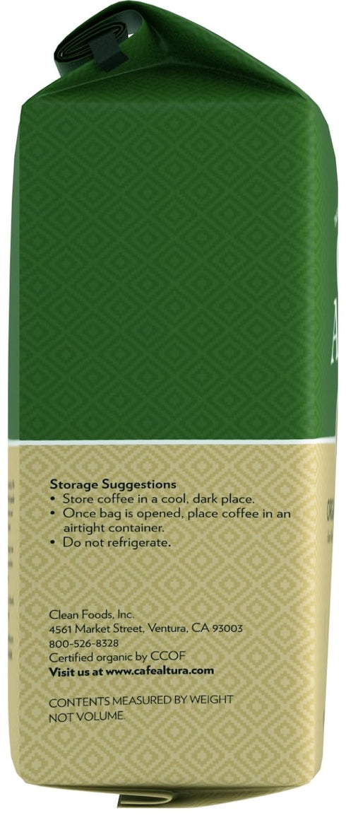 10 oz (Pack 3) Caf Altura, Breakfast Blend, Medium Roast, Organic, Whole Bean Coffee, Bag