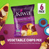 6-Pack 2.5oz (6 Count) Kiwa Vegetable Chips Mix Gluten-Free, Vegan, Kosher, Non-GMO Snack Made with Cassava, Parsnip