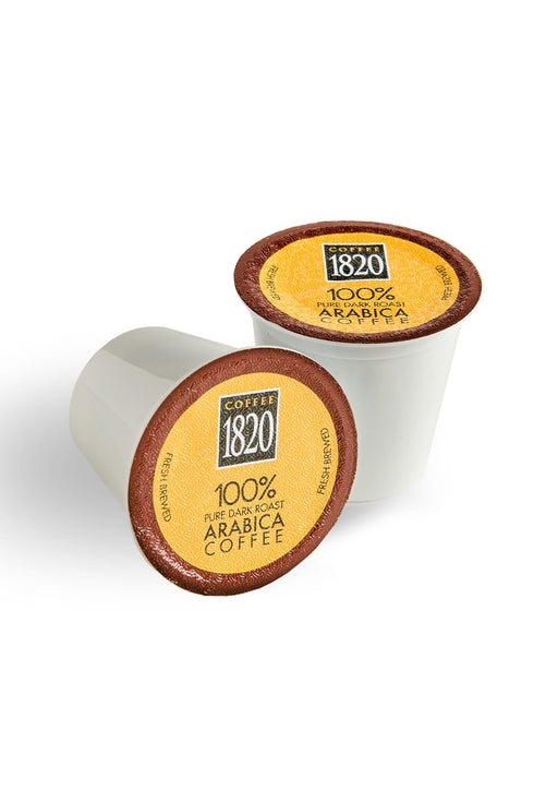 1820 100% 48 Caf Classic Ground Coffee Cups, Premium Costa Rican Dark Roast, Arabica, Compatible with Keurig Machines