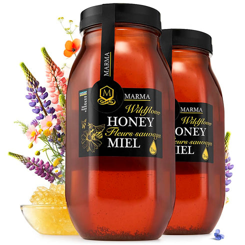 HONIGMA Marma Wildflower Honey | Authentic Raw Honey from Ukraine | 100%