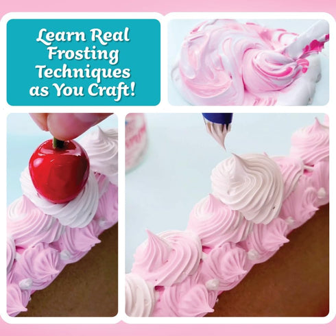DecoArt Love Color Craft Kit Fake Cake Frosted Picture Frames DIY Craft Kit for Faux Frosting Crafts & Creative Home
